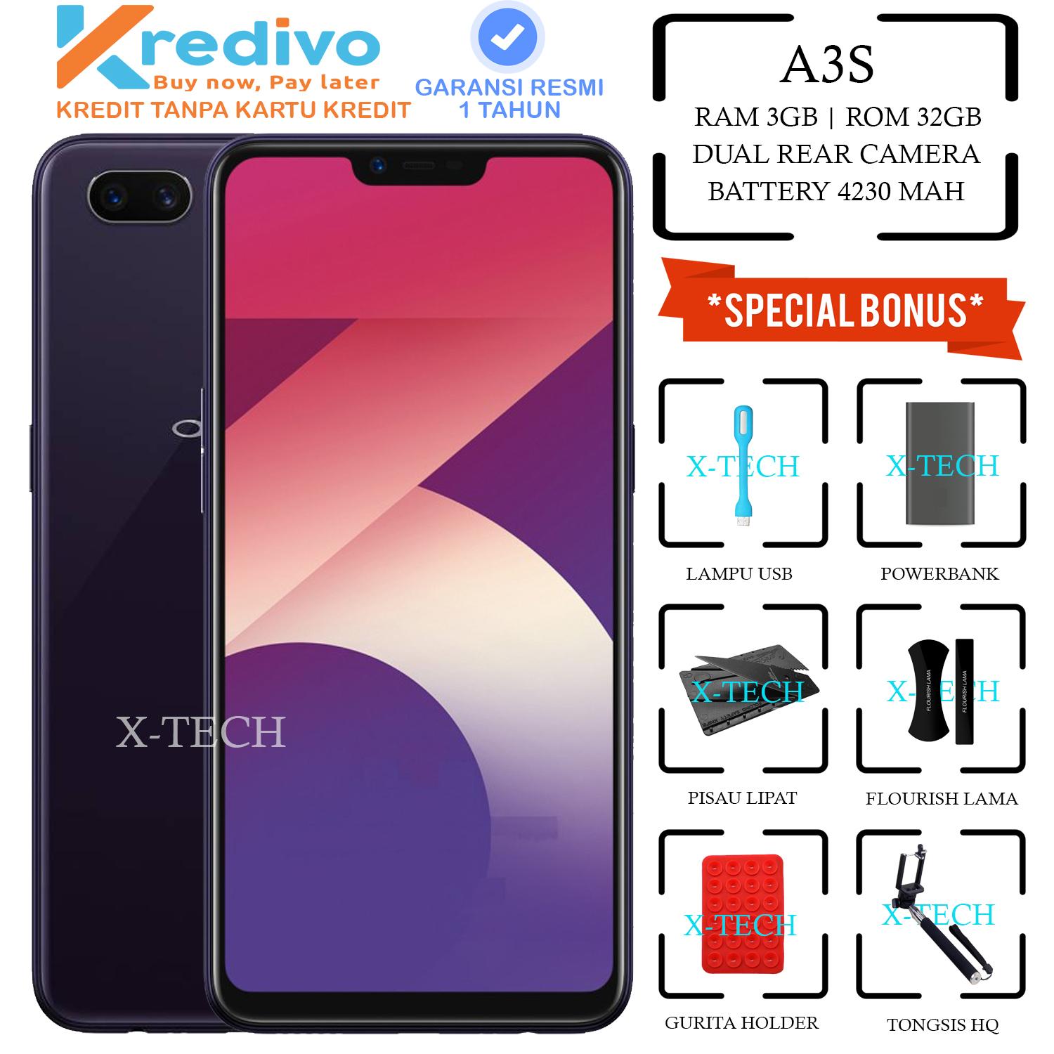 OPPO A3S 2018 SNAPDRAGON - 3GB/32GB - GARANSI RESMI - DARK PURPLE