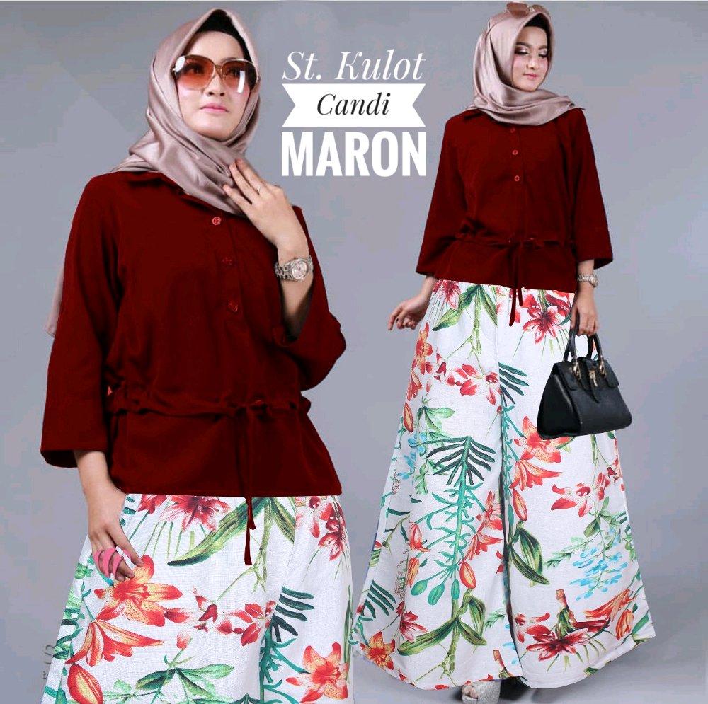 Stelan Celana Kulot Plus Blouse Candy 3W No Pasmina di lapak Toko Kembar Tanah Abang rinymangiwa