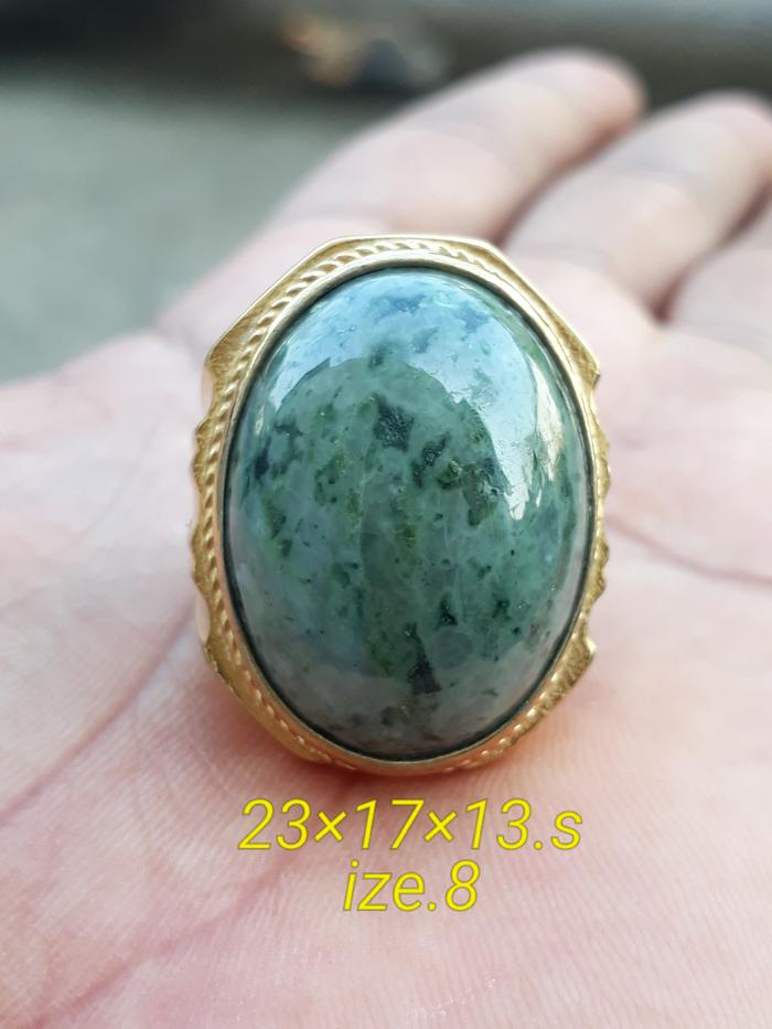 HARGA SPESIAL!!! Cincin Giok Salju Motif Totol Ring Titanium
