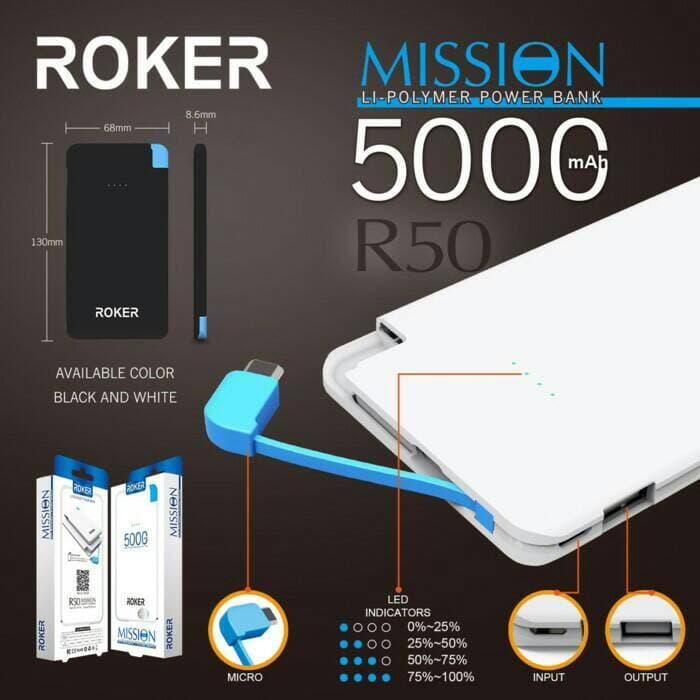 POWERBANK ROKER R50 MISSION 5000MAH POWER BANK PB