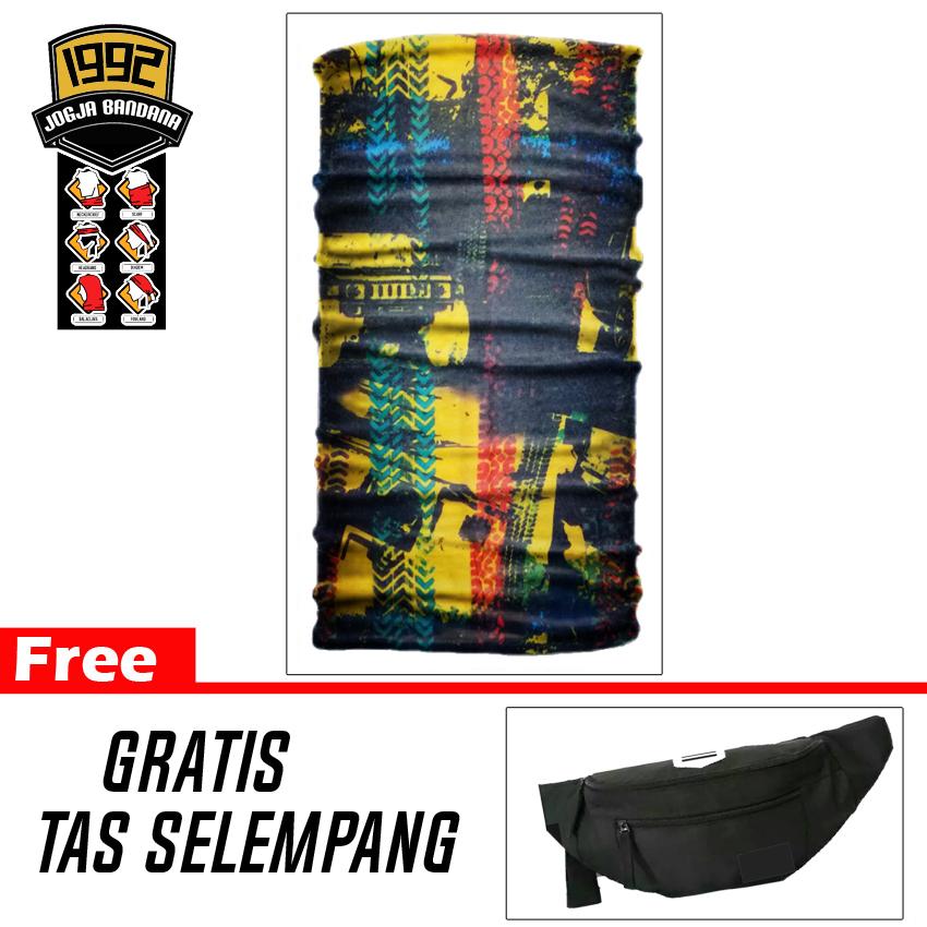 Masker Buff (BELI 1 GRATIS TAS WAISTBAG) Masker Berkendara Scarf Pria Masker Wajah Aksesoris Olahraga Outdoor Sepeda Motor - Limited Edition