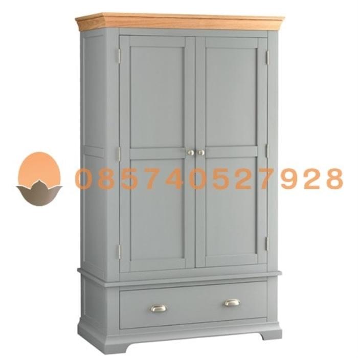 Lemari Pakaian Sandringham Grey Duco Jati Pintu 2