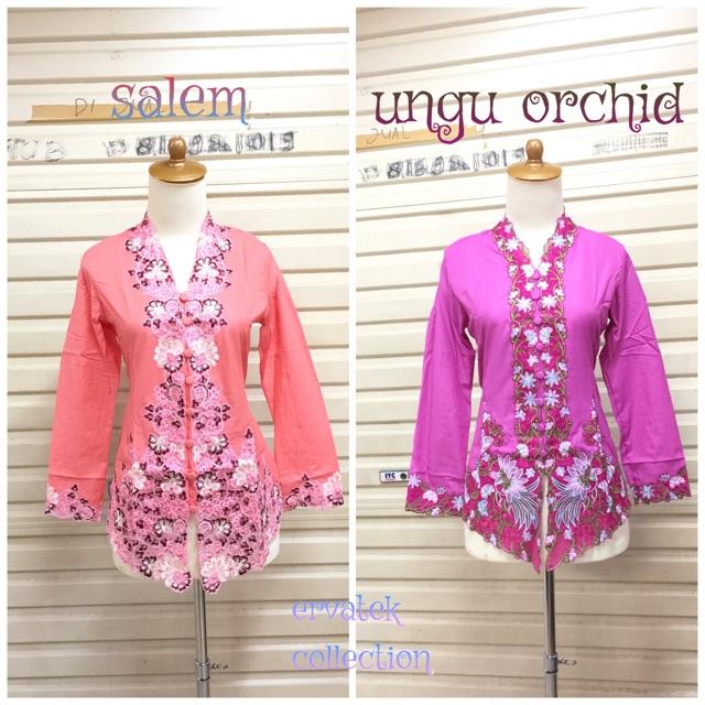 Kebaya Encim Panjang 0004 Renda Kombinasi Kebaya Kartini Wanita Seragaman Sekolah Kantor Kondangan
