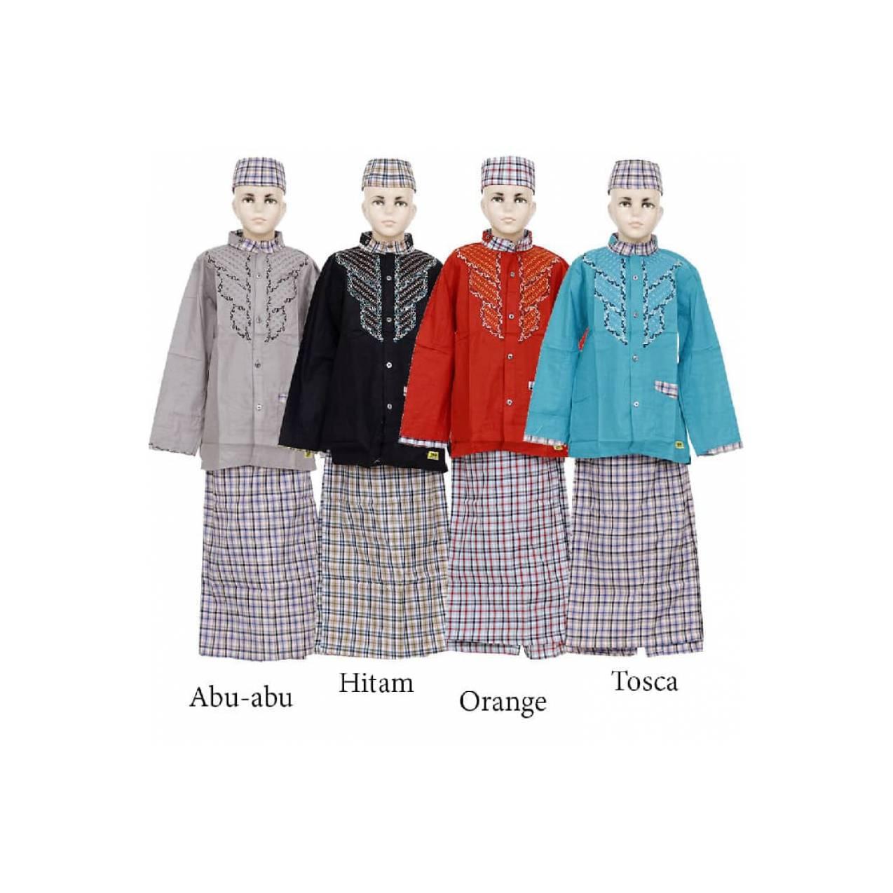 koko jasko) Setelan anak Baju Koko celana sarung instan usia 6-10tahun