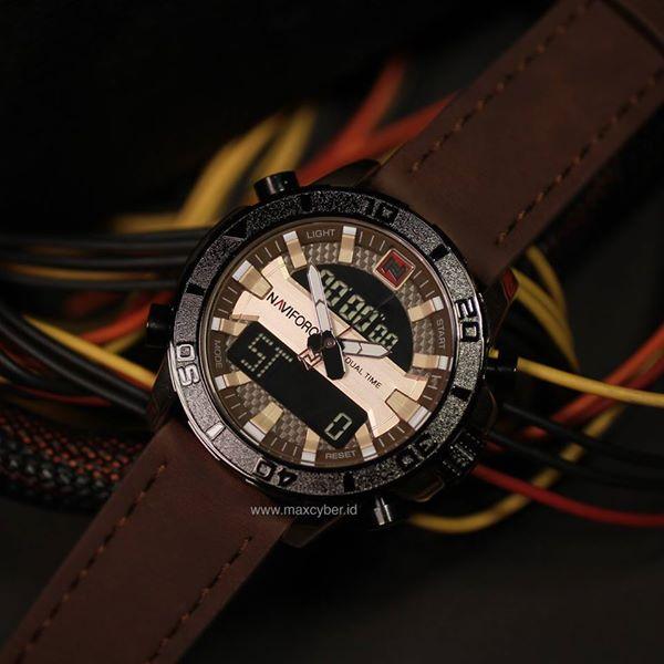Jam Tangan Tali Kulit NAVIFORCE Ori BestSeller Eksklusif Bandung