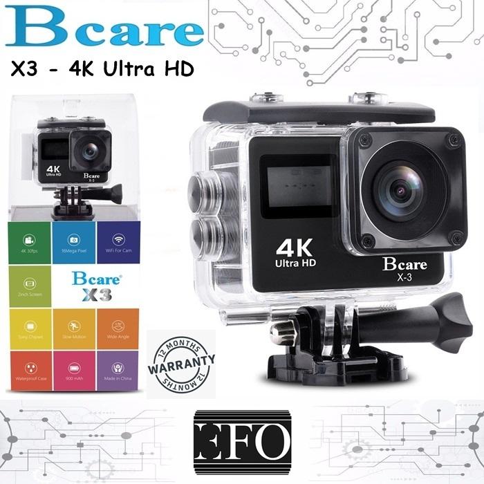 Bcare BCam X-3 Action Camera WiFi 16 MP Sony Sensor 4K Dual Screen Layar 2 Waterproof Bcare BCam x3 GARANSI 12 Bulan