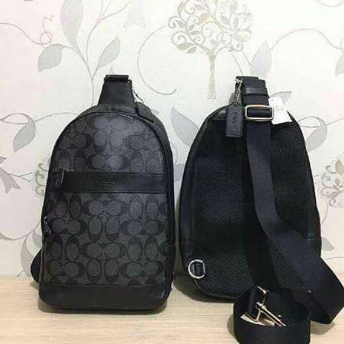 HARGA DISKON!!! Tas Coach Original. Coach Polgan Backpack Signature Black - kLy9DI