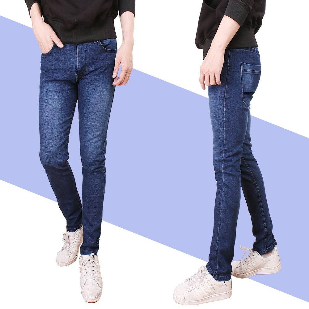 Nusantara Celana Pria Skinny Celana Pensil Denim Polos Simple Murah Jahitan Rapi Bahan Bagus Model Slimfit