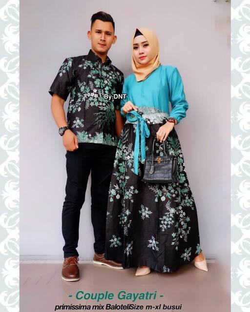Batik Couple / Baju Muslim Wanita Terbaru 2018 / Couple Batik / Baju Batik Sarimbit / Baju Batik Modern / Batik Kondangan / Baju Batik - Gayatri Couple