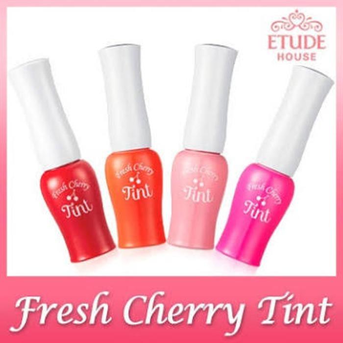 FRESH CHERRY LIP TINT LIP LINER LIP GLOSS LIPSTICK LIPSTIK CAIR PERONA PEMERAH BIBIR ORIGINAL ETUDE HOUSE - PK001