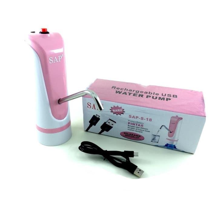 SAP S-18 Water Pump / Pompa Galon Elektrik Baterai Charger USB / Dispenser Air