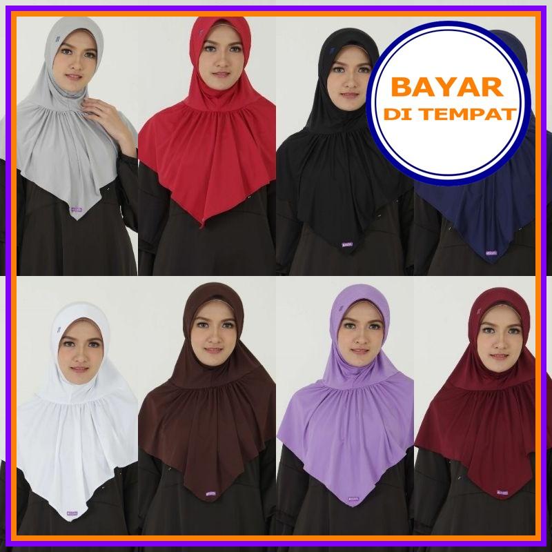 bergo mimosa hijab sekolah hijab nstan jilbab instan kerudung instan