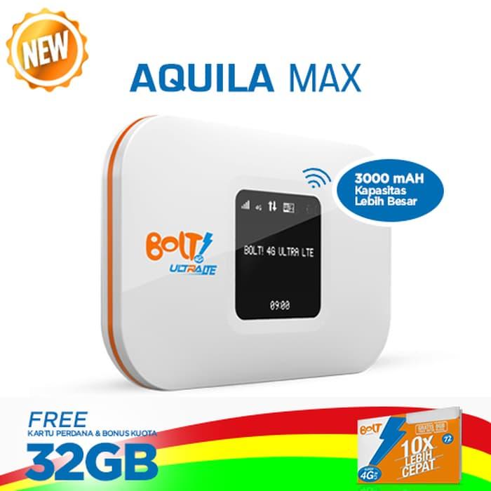 DISKON Bolt Modem Wifi 4G LTE Aquila MAX - Putih Bonus Kuota 32 GB