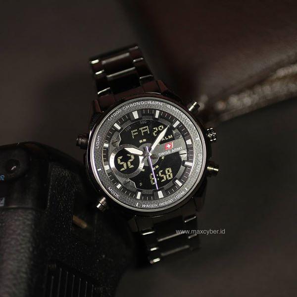 am Tangan Pria Stainlees SWISS ARMY BestSeller Murah Bandung