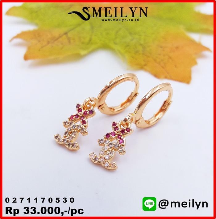 PROMO MEILYN ANTING JURAI MOTIF CHANEL EMAS ZIRCON 0271170530 MEILI - VswuOokF