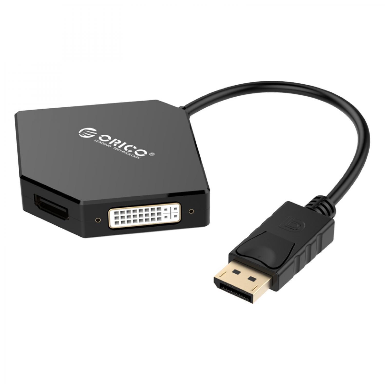 Orico 3 in 1 Display Port to HDMI VGA DVI Adapter - DPT-HDV3 / Aneka Kabel VGA Lengkap Terbaru Murah