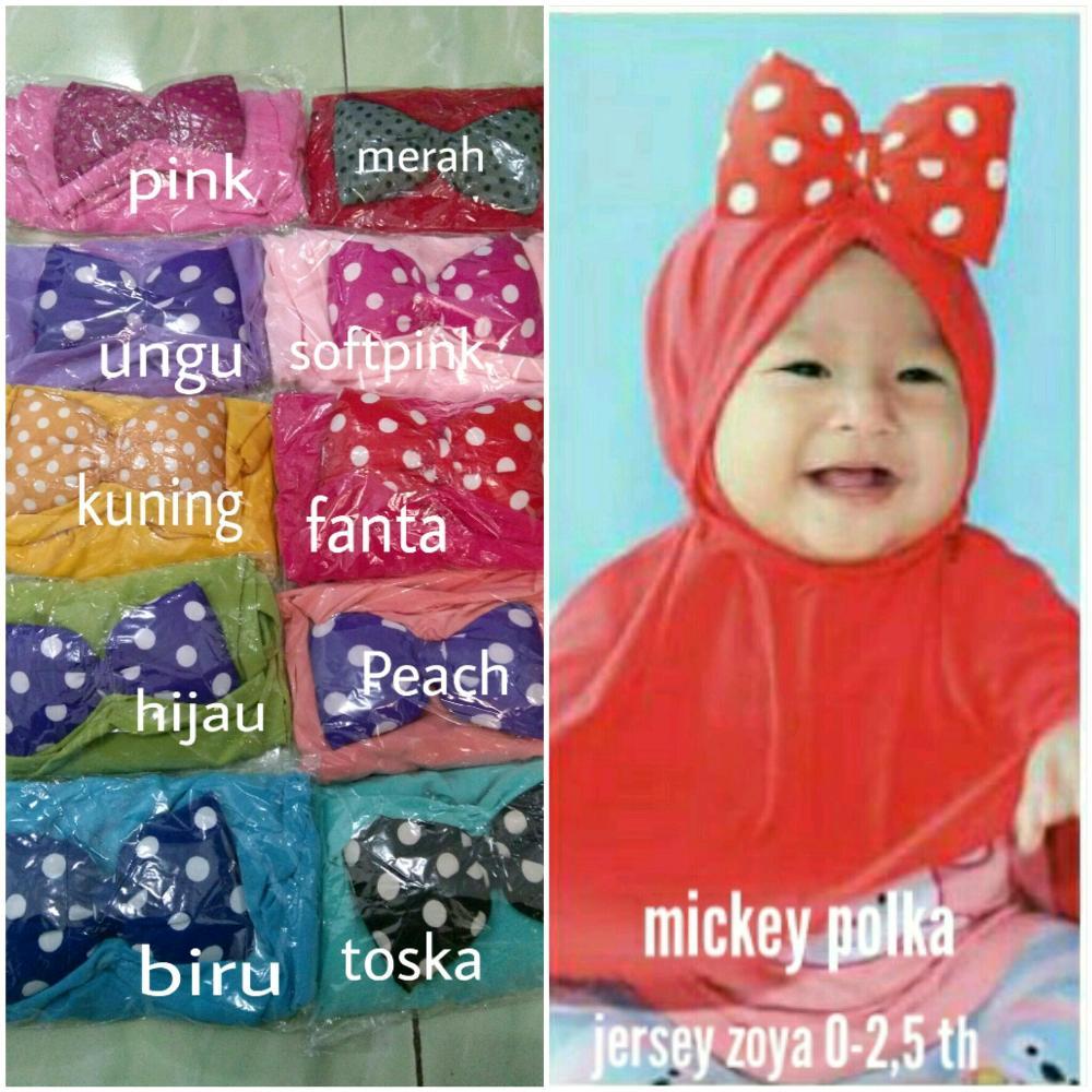 jilbab bayi miki polka- jilbab anak 0-4 tahun - kerudung bayi- khimar anak- kerudung anak- hijab bayi- hijab anak murah di lapak AF ONLINE 19yuniarti