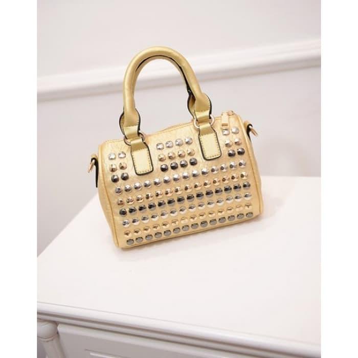 best seller / 14582 TAS HOBO BAGUETTE MINI KECIL LUCU STUDDED BULAT ZIPPER GOSH OOTD/ tas branded / tas selempang import / tas gosh original