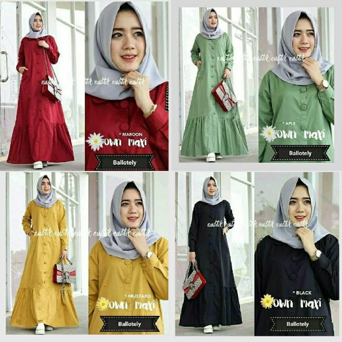 Cuci Gudang !!! Baju Muslim Gamis Remaja Maxi Own Dress Trendy Baloteli Bagus Murah GL