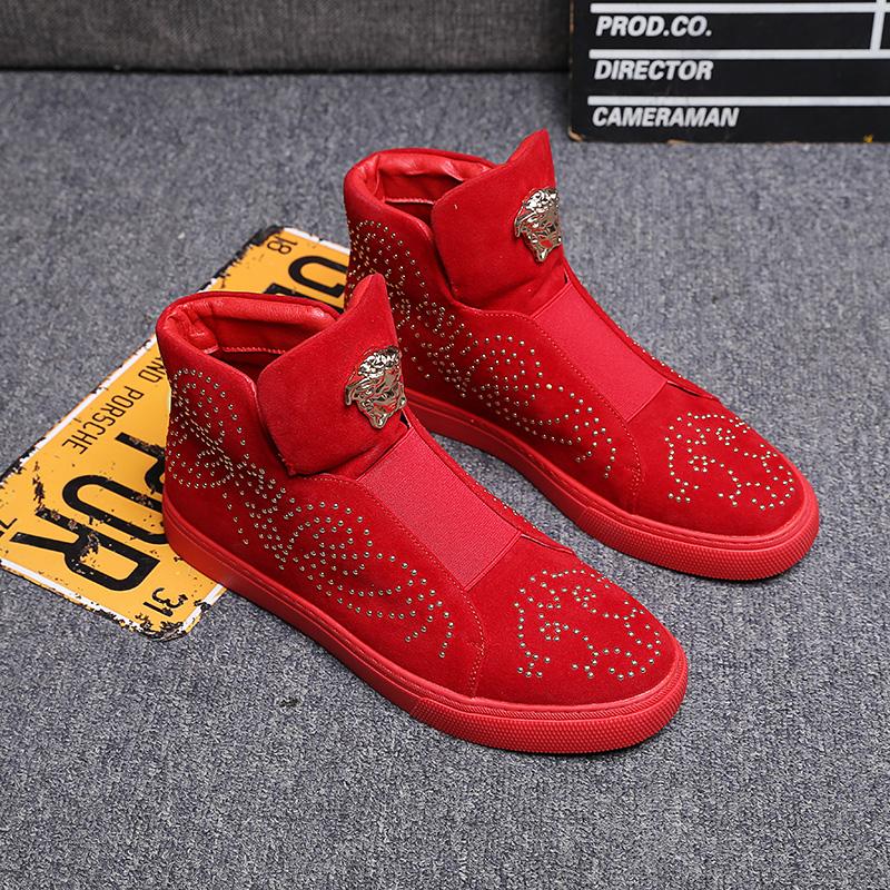 Tinggi Negara Inggris Sepatu Kets Pria Sepatu Pria (Merah Dari Versi Normal)