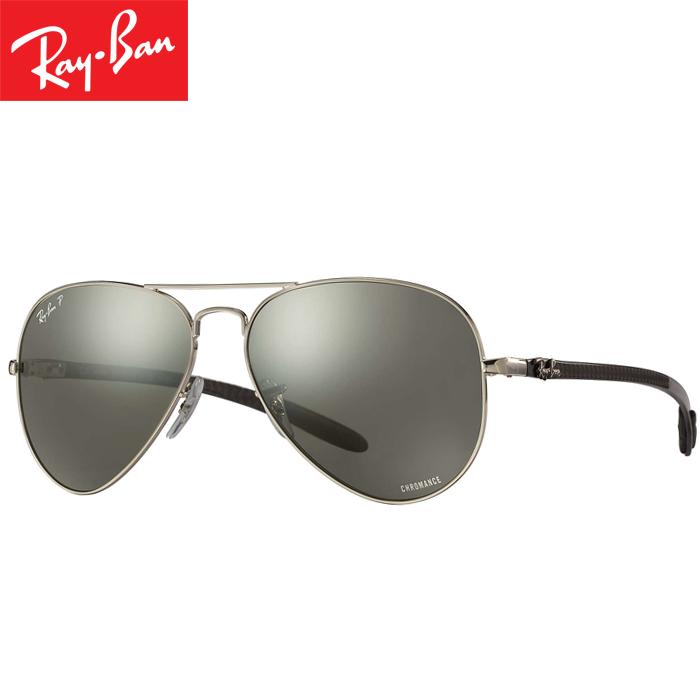 Rayban RB8317CH 003/5J 58-14 Chromance Kacamata Pria Wanita Eye Wear Men Women Sunglasses Silver Frame Polarised Silver Lens
