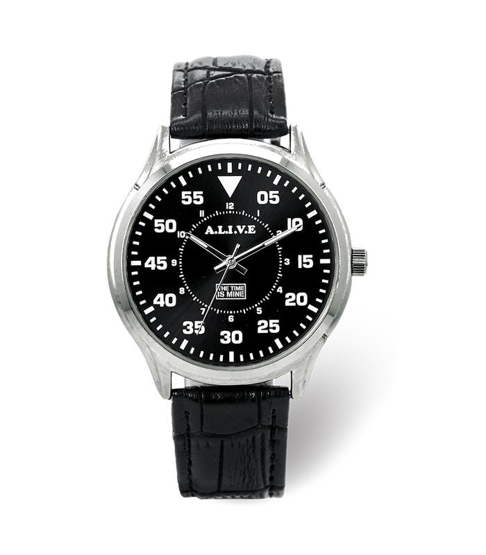 JAM TANGAN PRIA IMPORT BRANDED ALIVE IZOD GPU02B5 HITAM KULIT ANALOG