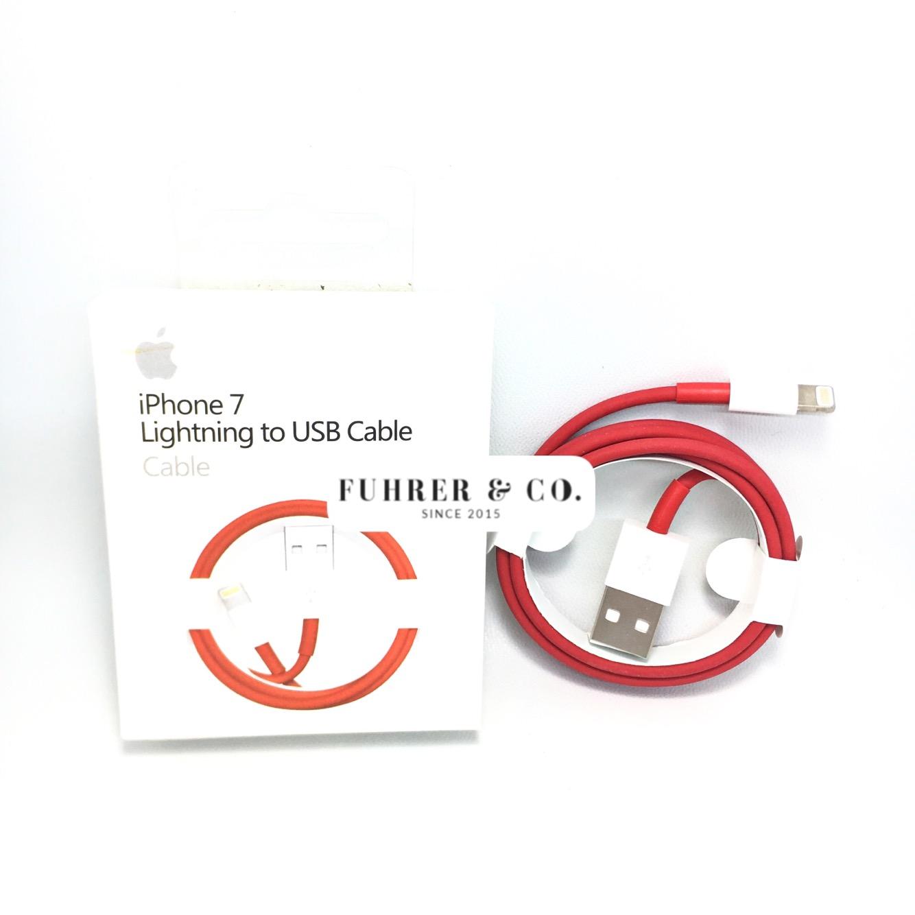 Kabel Lightning Cable Usb Charger Iphone Red Edition Original 99%