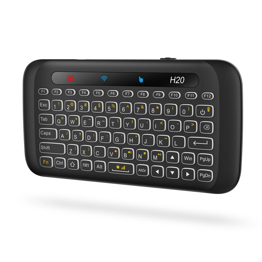 2.4 GHz Kibor Nirkabel Colorful Backlight Bantalan Sentuh Genggam Pengendali Jarak Jauh dengan Besar Panel Sentuh IR Belajar untuk TV Android Pintar TV Kotak PC Laptop-Intl
