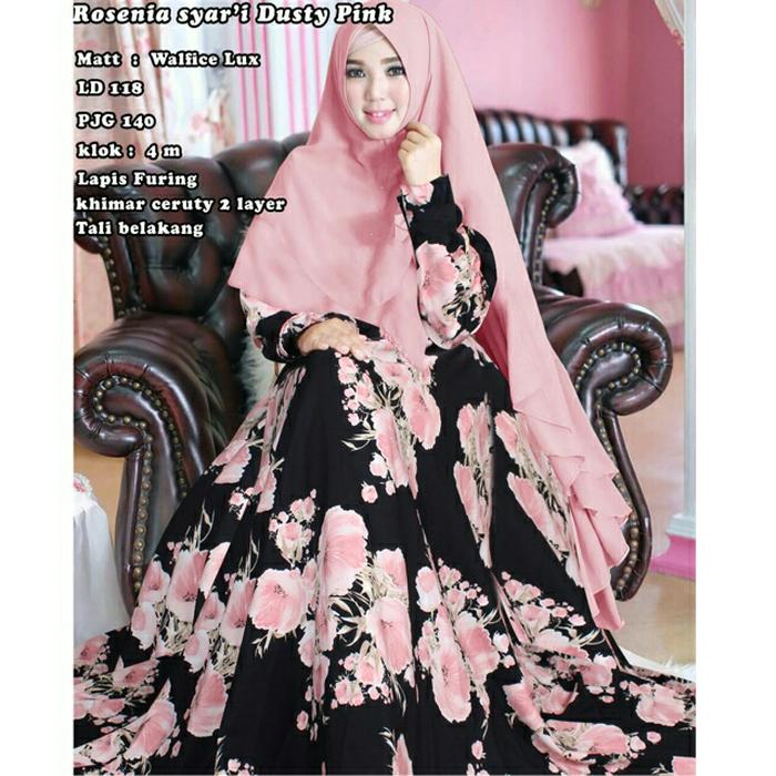 BEST SELLER Rosenia Jumbo / BAJU GAMIS murah/ BAJU SYARI ORIGINAL / Baju Muslim Wanita / Gamis Maxi Dress
