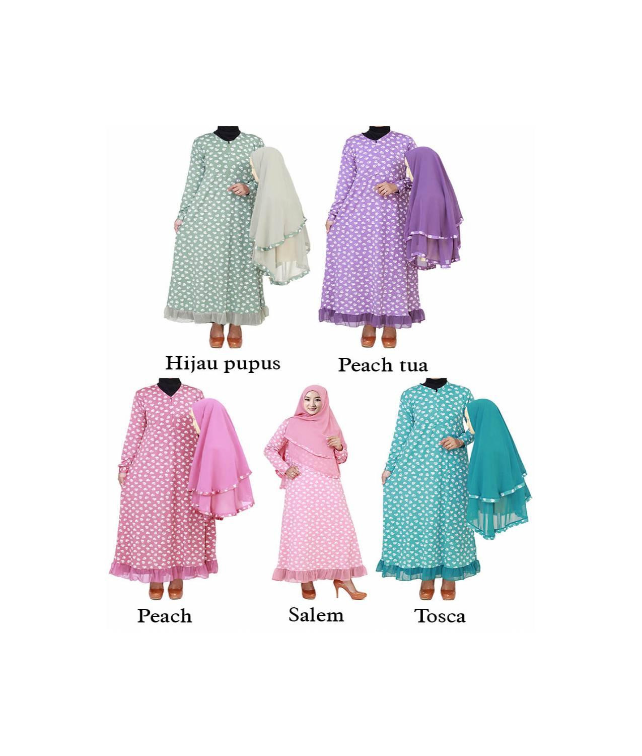 gamis syar'i / gamis spandek jersey kombinasi ceruti 1204