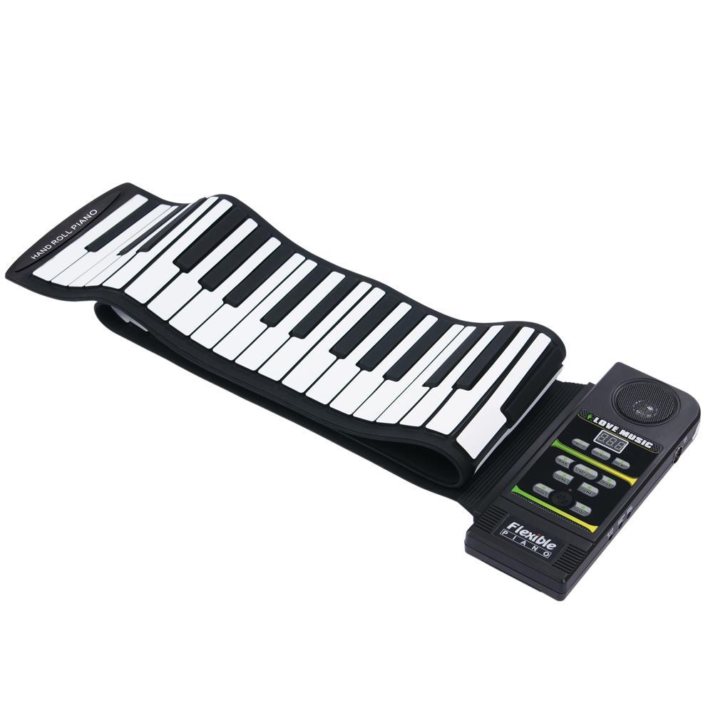 PN88S 88Keys 28 Tones 100 Rhythms Electronic Flexible Roll Up Piano USB & MIDI Port with Speaker
