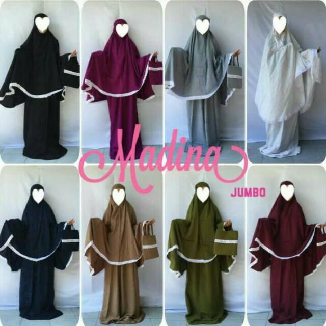 Mukenah Dewasa Polos Renda (Coklat Muda)