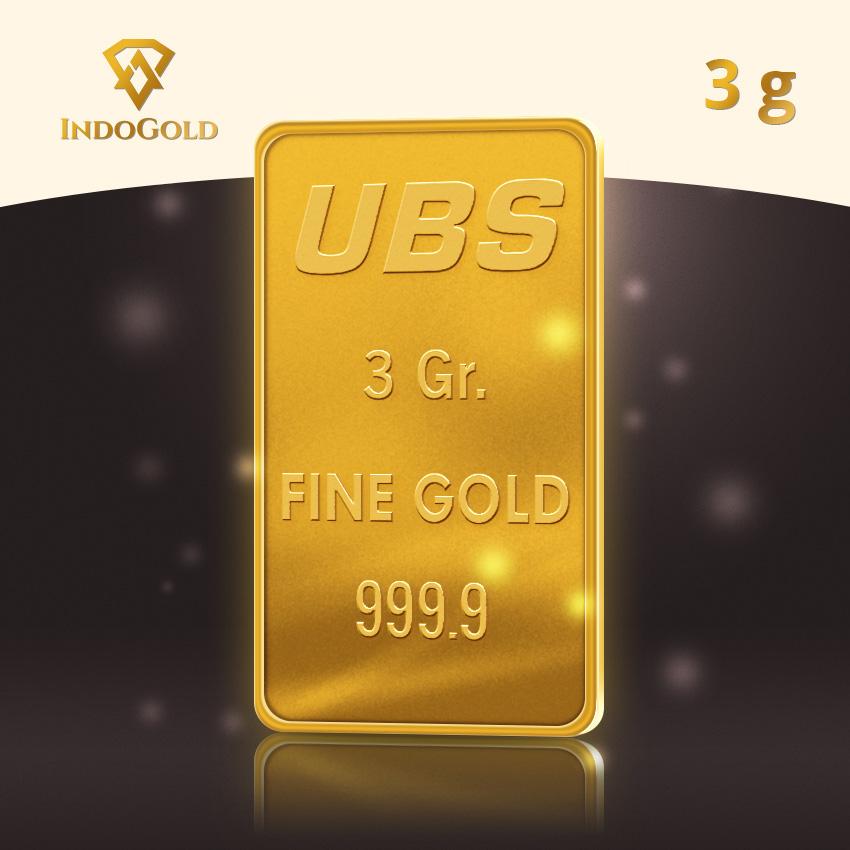 Gold Logam Mulia Emas UBS Untung Bersama Sejahtera 3 Gram