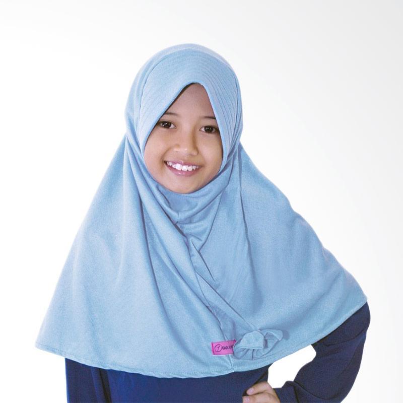Baju Muslim Kerudung Polos Pita Cantik Jilbab Anak - Biru Baby | Terlaris