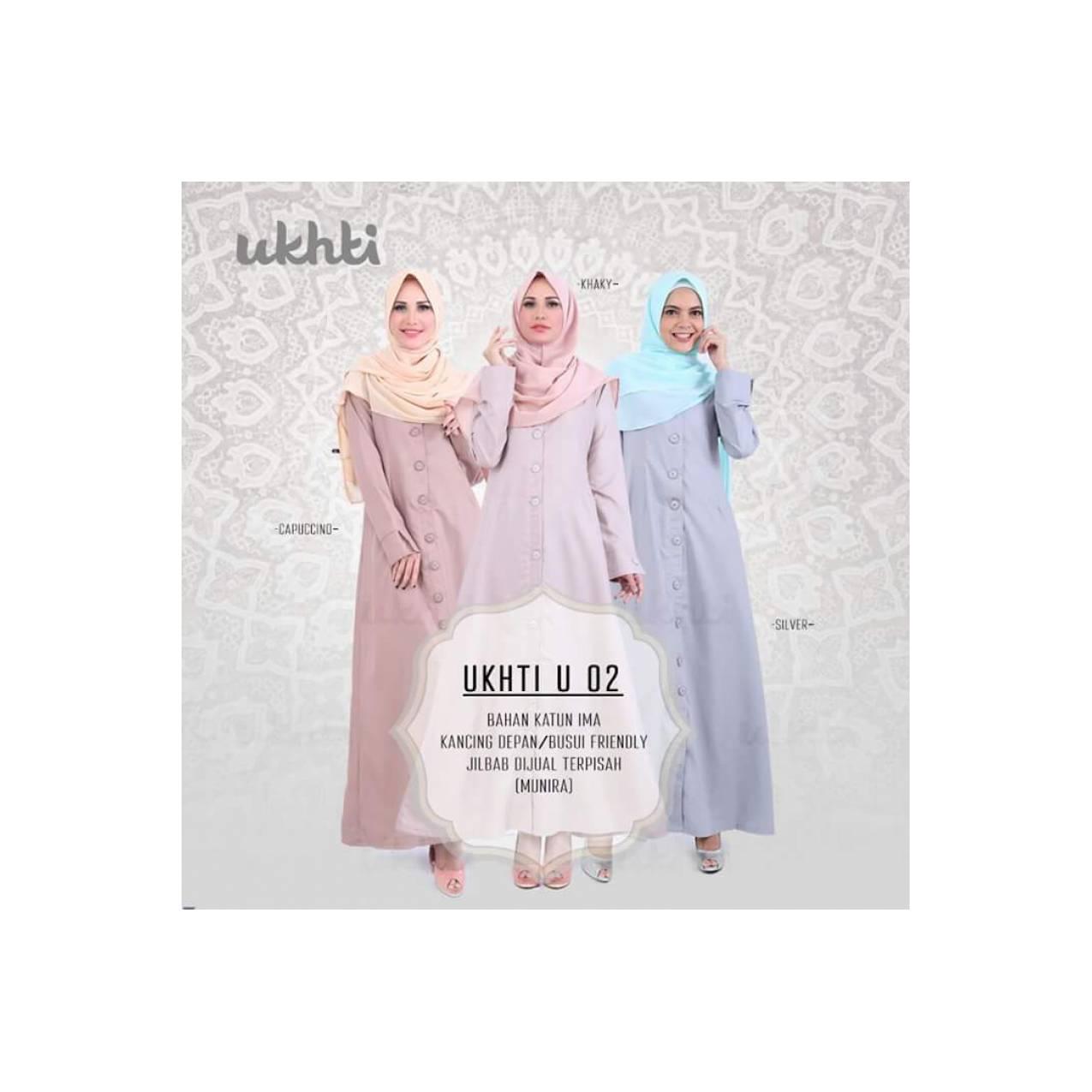 PROMO! Gamis Ukhti U 02 Bahan Katun Ima Size XL