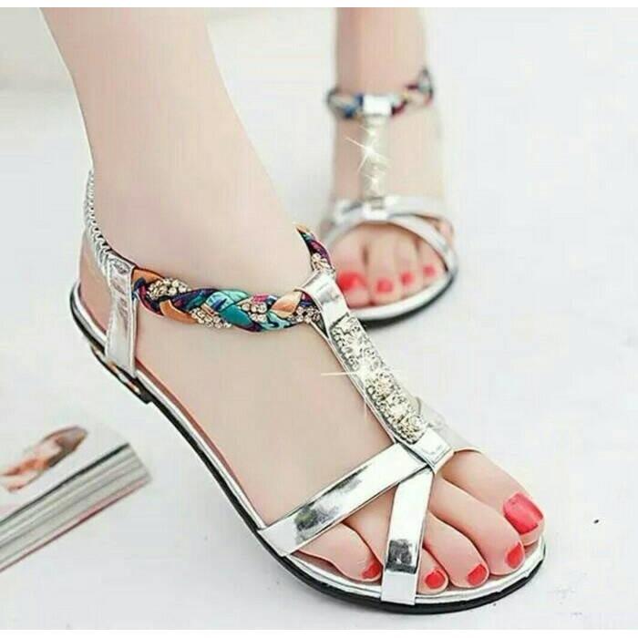 sandal teplek kepang wanita keren murah zidan shoes