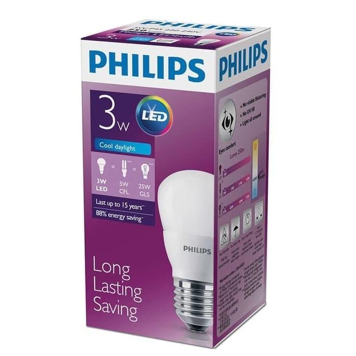 Lampu Philips Led 3 Watt Putih 3 Gratis 1