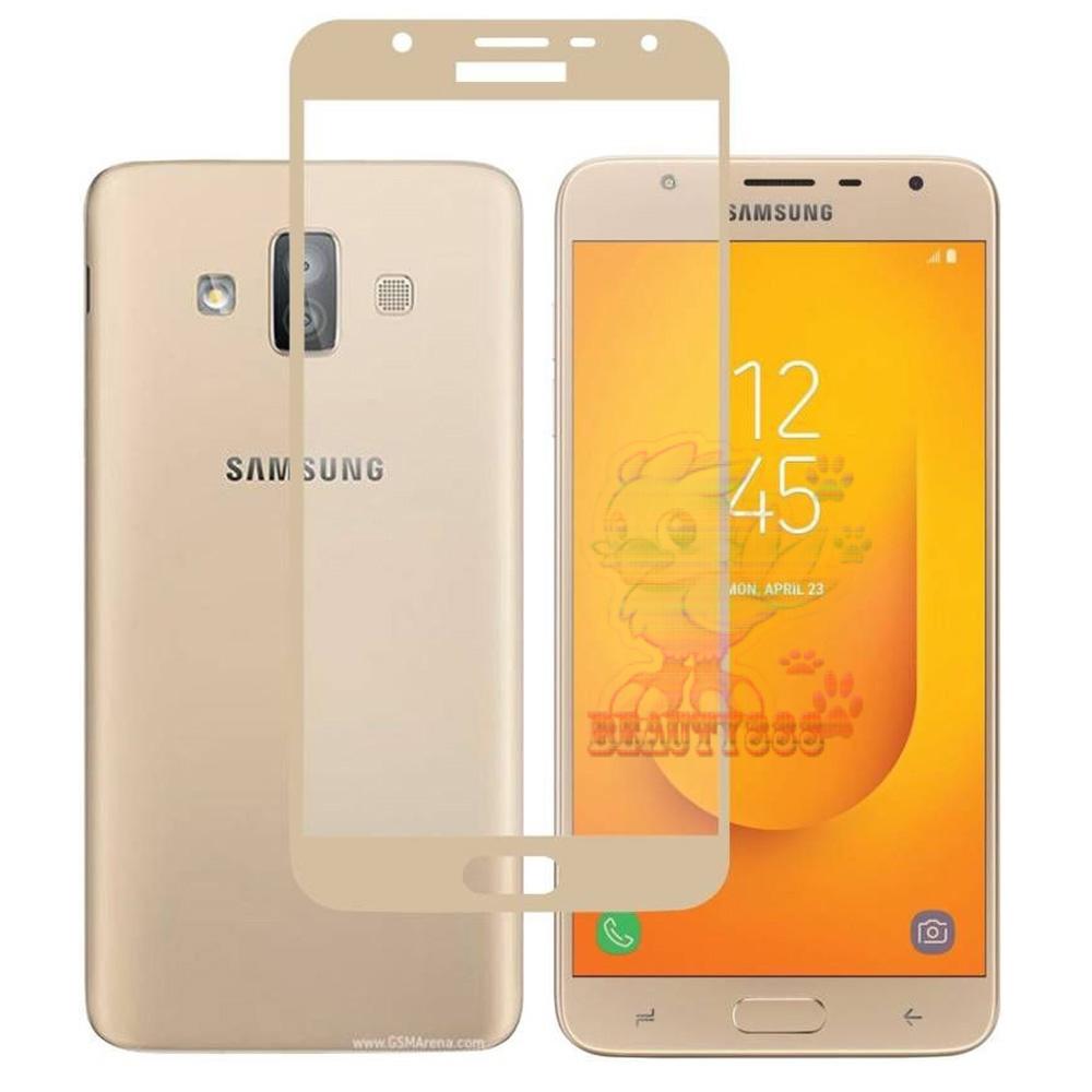Beauty Tempered Glass Full Screen Gold Samsung Galaxy J7 Duo 9H Screen Anti Gores Kaca / Screen Guard / Temper Samsung Galaxy J7 Duo / Pelindung Layar Kaca Full Samsung J7 Duo / Depan Only / Temper Full Layar Samsung - Emas / Gold