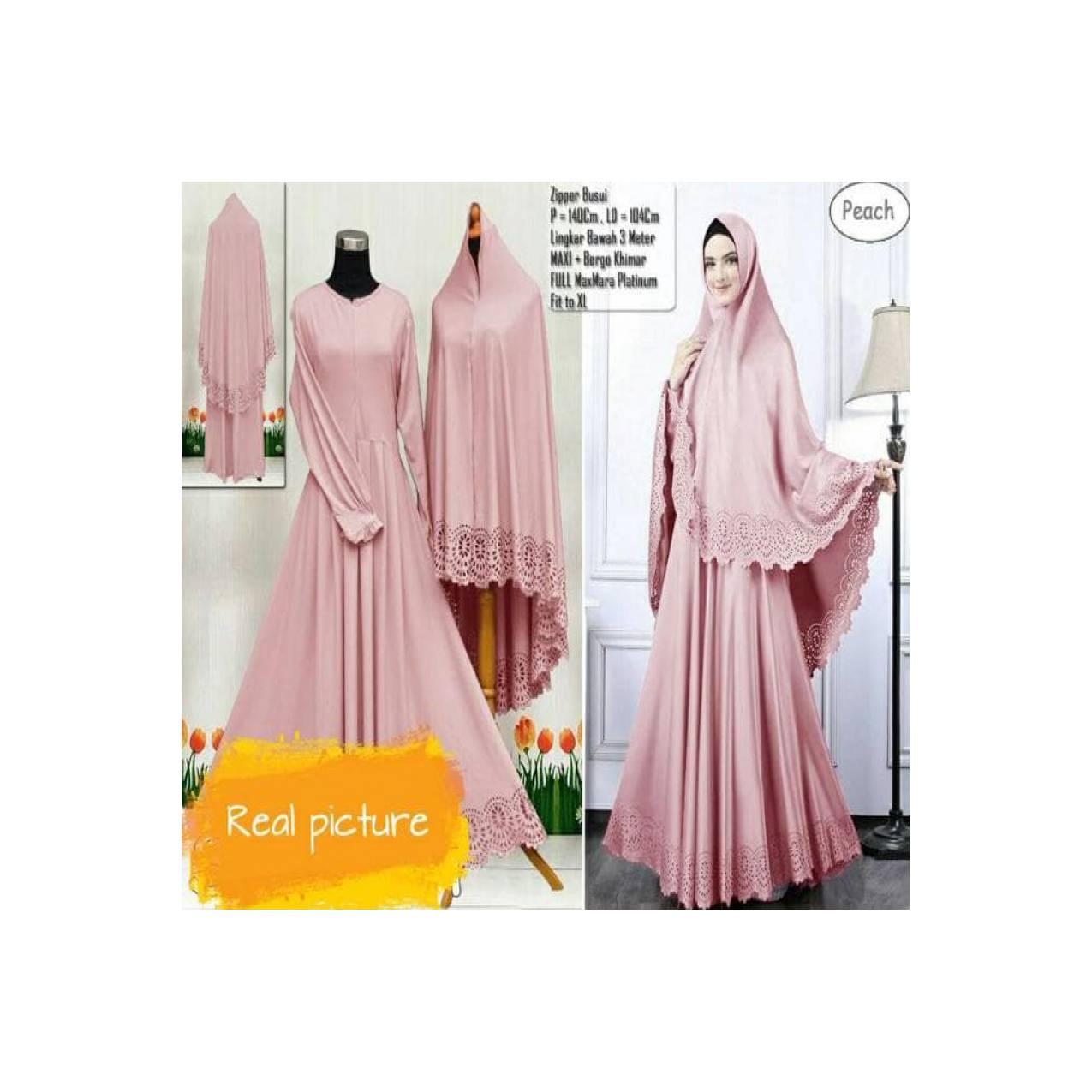 GAMIS PEATA IRENE PEACH MAXMARA HIJAB MAXY MAXI IREEN TE