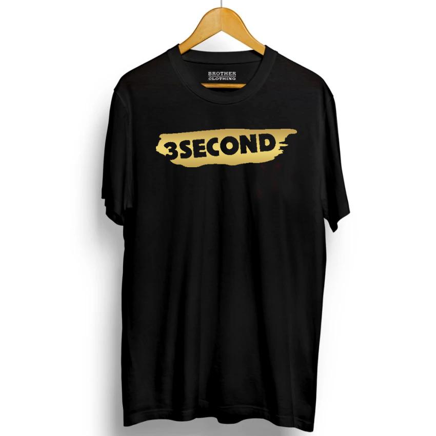 SaifnStore Kaos Distro Pria 3SECOND Splah Gold Premium