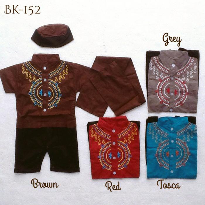 Diskon Terlaris baju koko bayi baju muslim koko romper peci selendang bayi laki laki