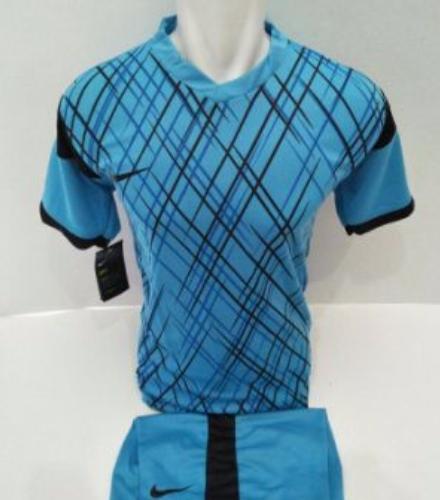 setelan olahraga kaos bola jersey futsal baju volly nike garis biru
