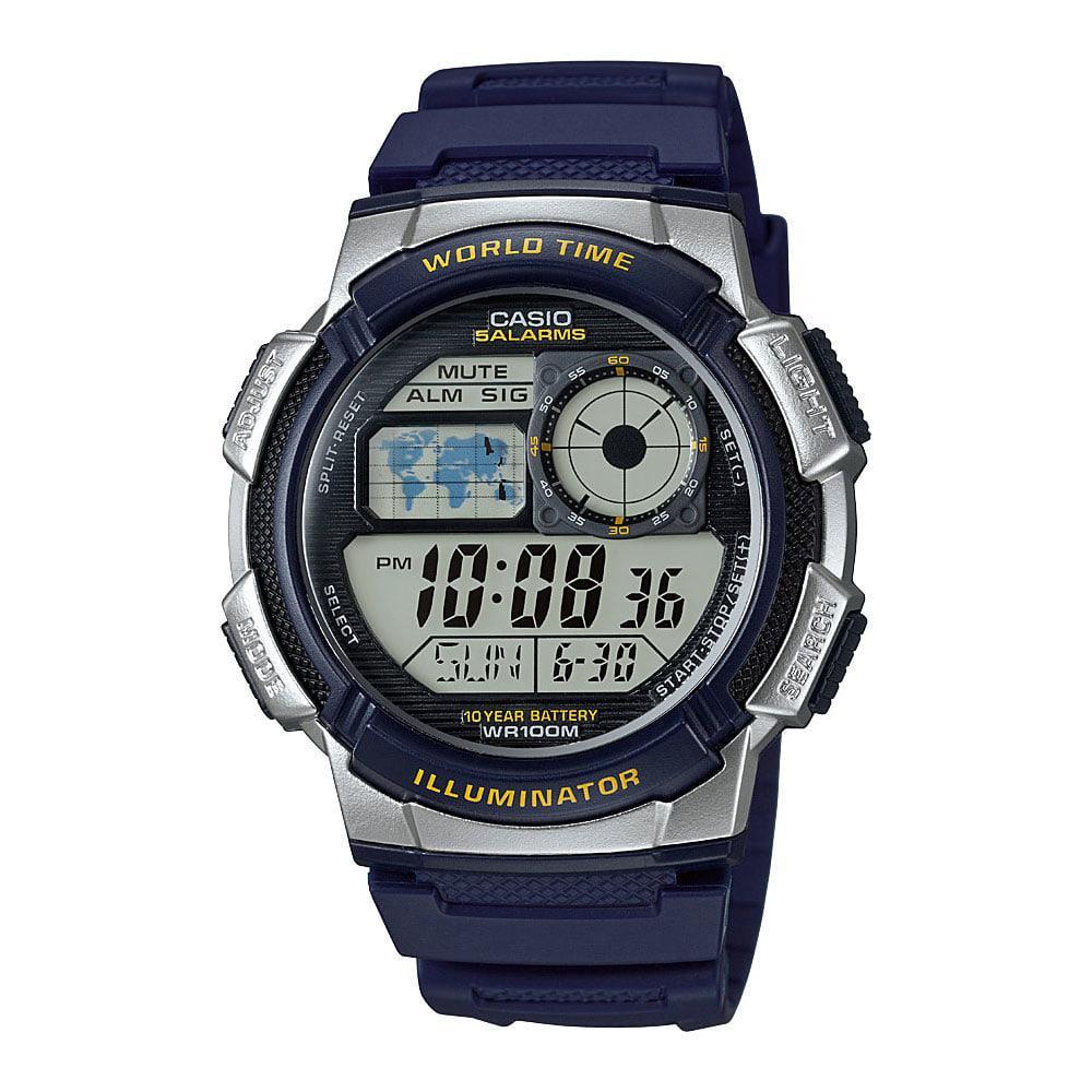 Casio AE-1000W-2AVDF Blue WR 100 Box-Garansi - Jam Tangan Original Best N2jt
