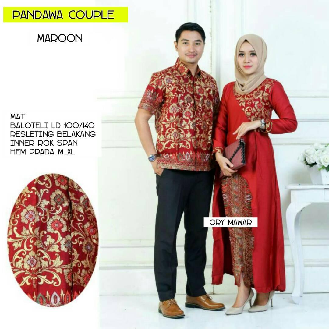 Batik couple / Batik kondangan / Batik moderen / Baju batik / Baju setelan / Batik wanita / Pakaian wanita / Pakaian muslim wanita / Batik kebaya / Batik Sarimbit Pandawa