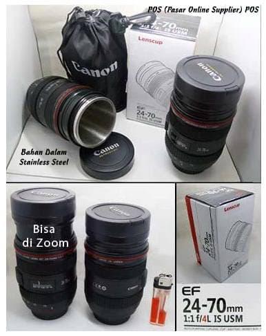HOT SPESIAL!!! Gelas / Mug / Cup / Lensa Replika Canon 24-70mm F2.4L Zoom Stainless - e2TrPY