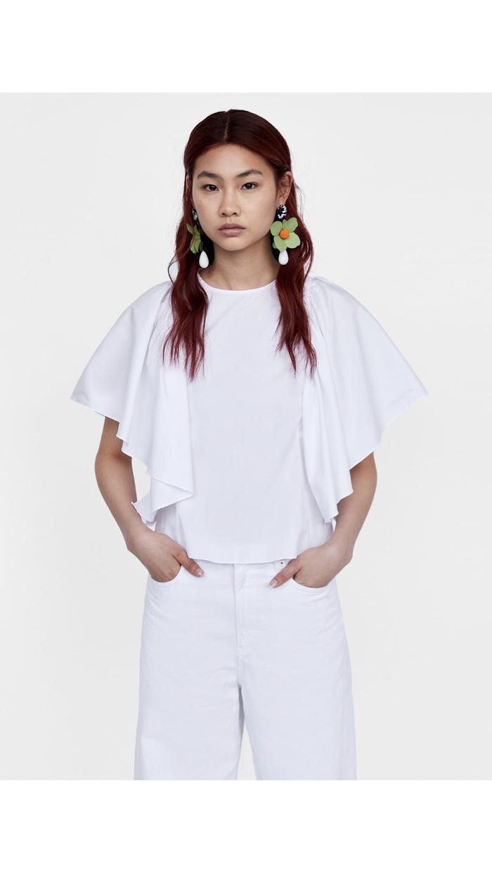 Blouse Putih Zara Original Not hnm Stradiv Balenciaga Gucci