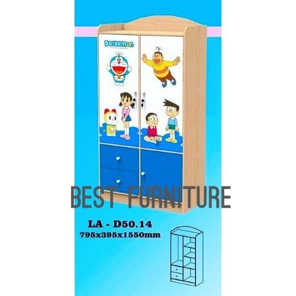 Best LA-D50.14 Lemari Pakaian Anak Karakter Doraemon uk 80x155cm