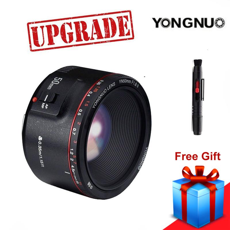2018 Versi Baru Yongnuo YN50MM F1.8 II AF MF Logam Mount Prime Auto Lensa Fokus Manual untuk Canon Kamera 80D 7DII 6DII 800D DSLR EOS