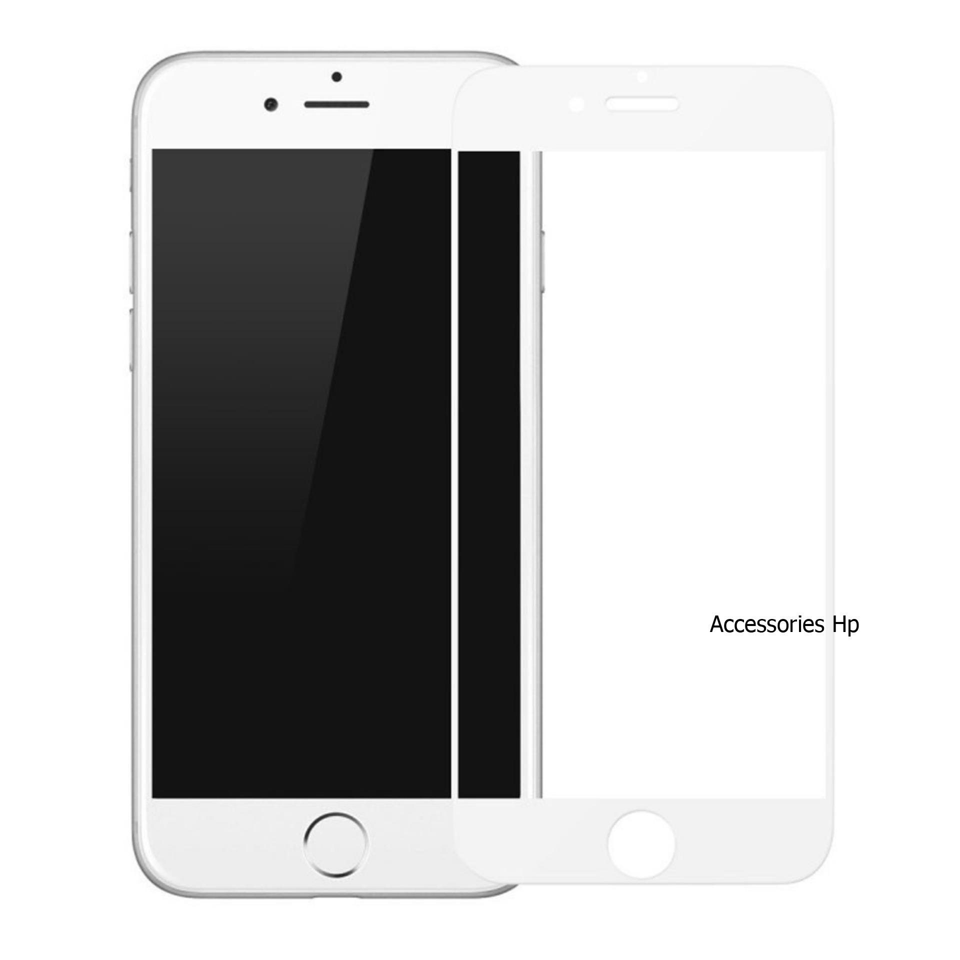 Full Cover Tempered Glass Warna Screen Protector for Apple iPhone 8 Plus 5.5 inch - White