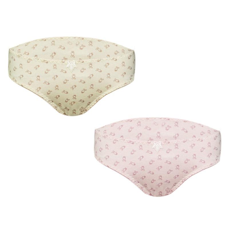 EELIC CDW-2271 MIX Celana Dalam Wanita Dewasa Warna Mix ( CREAM + PINK ) Motif KELINCI